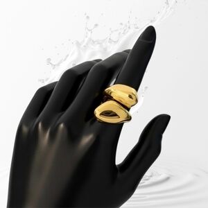 Two Drops Metal Ringz▪︎Gold